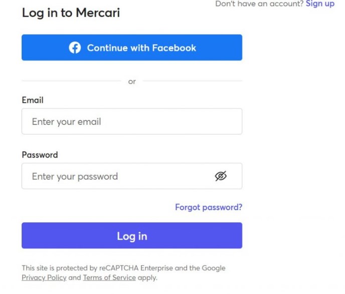 Login To Mircari Using Facebook